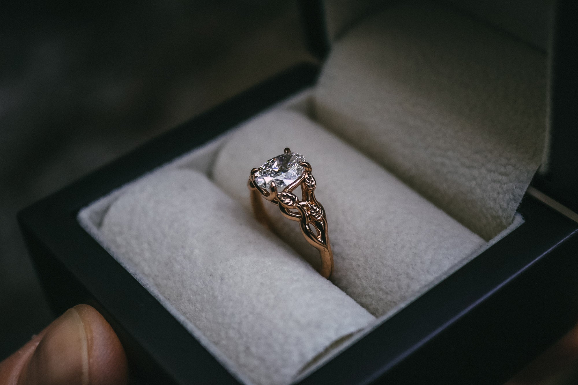 Engraved Diamond Engagement Ring Moira Patience Fine Jewellery