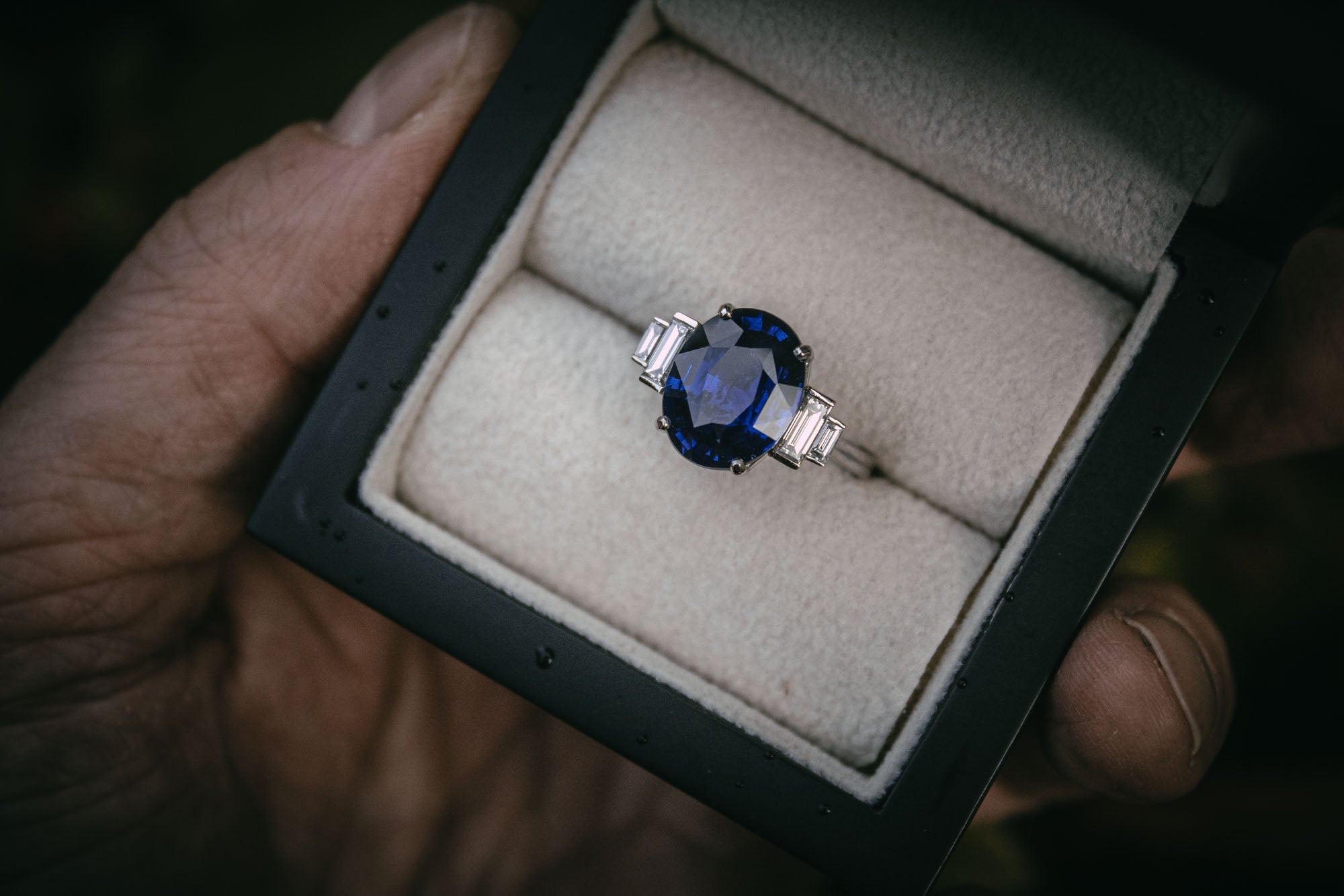 Cornflower blue sapphire engagement rings hot sale