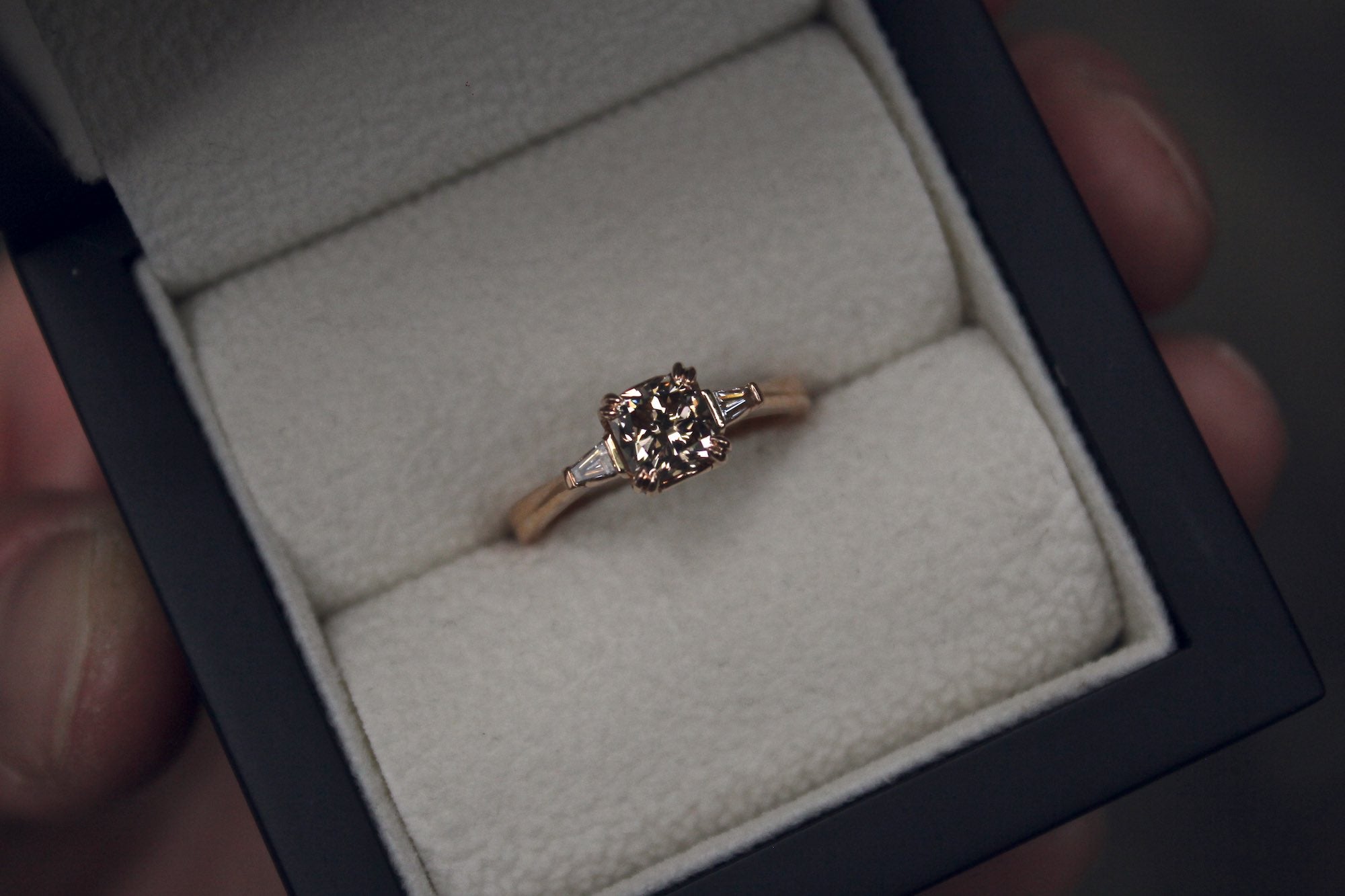 Cognac diamond hotsell engagement ring