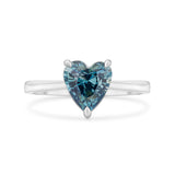 Moira Patience Fine Jewellery Heart Shaped Teal Sapphire Engagement Ring