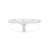 Baguette Diamond V-Shaped Band