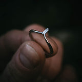 Baguette Diamond V-Shaped Band