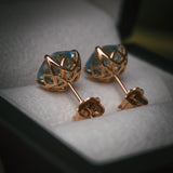 Aurora Natural Blue Topaz Stud Earrings
