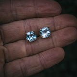 Aurora Natural Blue Topaz Stud Earrings