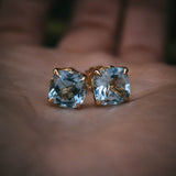 Aurora Natural Blue Topaz Stud Earrings