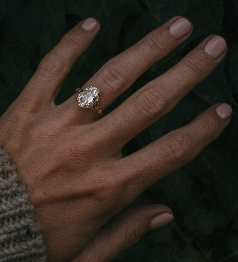 Moira Patience Fine Jewellery Etive Ring warm white old-cut diamond