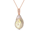 Fireball Pearl & Diamond Pendant