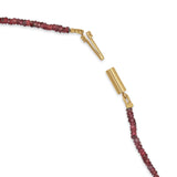 Diamond Gold Disc Ruby Bead Bracelet