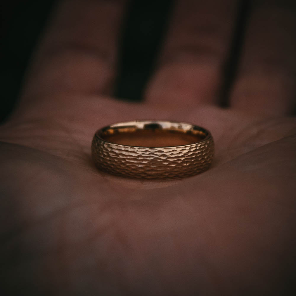 Moira Patience Fine Jewellery Signature Style Ripple Engraved Texture Wedding Band