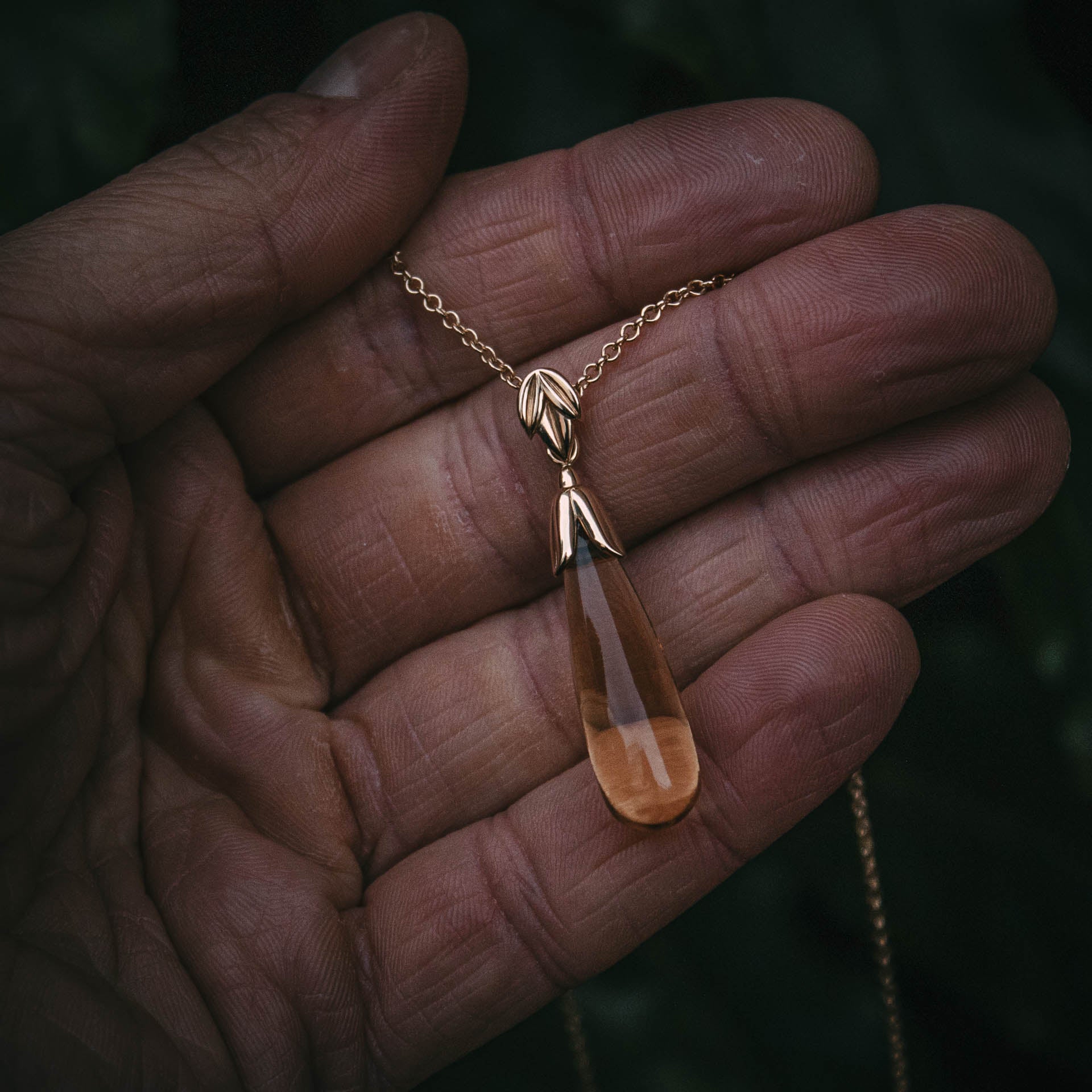 Snowdrop Citrine Drop Pendant