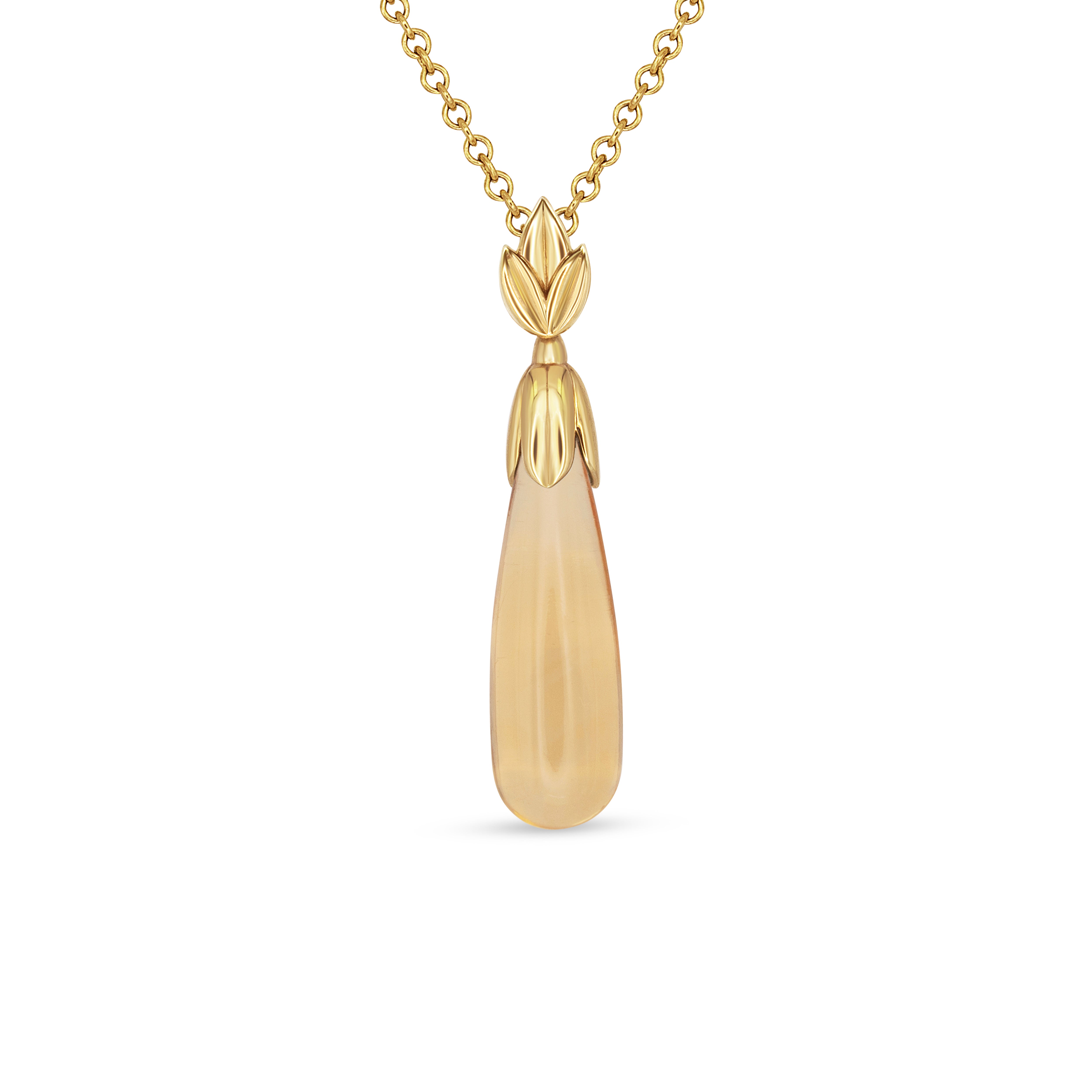Snowdrop Citrine Drop Pendant