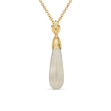 Moira Patience Fine Jewellery Snowdrop Green Quartz Drop Pendant Chain