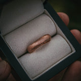 Criss-cross textured wedding band