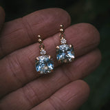 Moira Patience Fine Jewellery Aquamarine and Diamond Drop Earrings