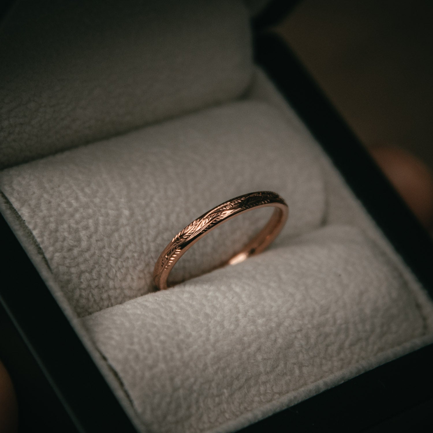 Moira Patience wedding ring in rose gold