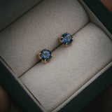 Petal Teal Sapphire Studs