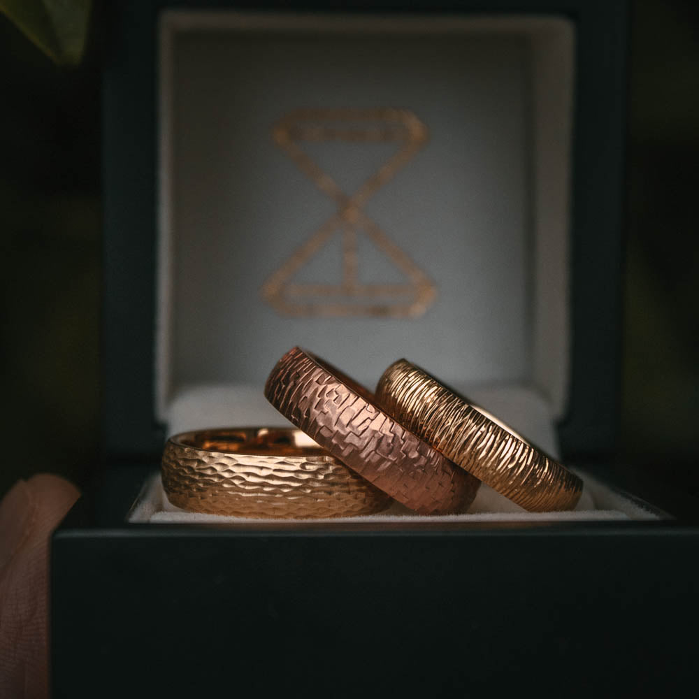 moira patience fine jewellery wedding rings custom textured finishes