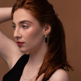 Snowdrop Natural Black Onyx Earrings