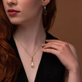 Snowdrop Green Amethyst Drop Earrings