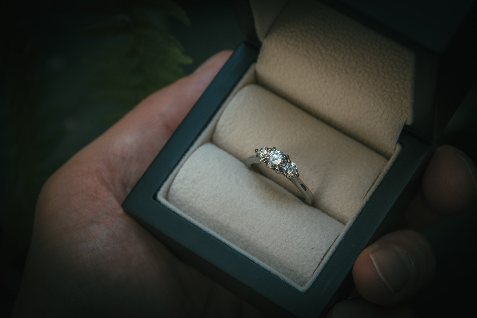 Bespoke Three Stone Diamond Engagement Ring Edinburgh