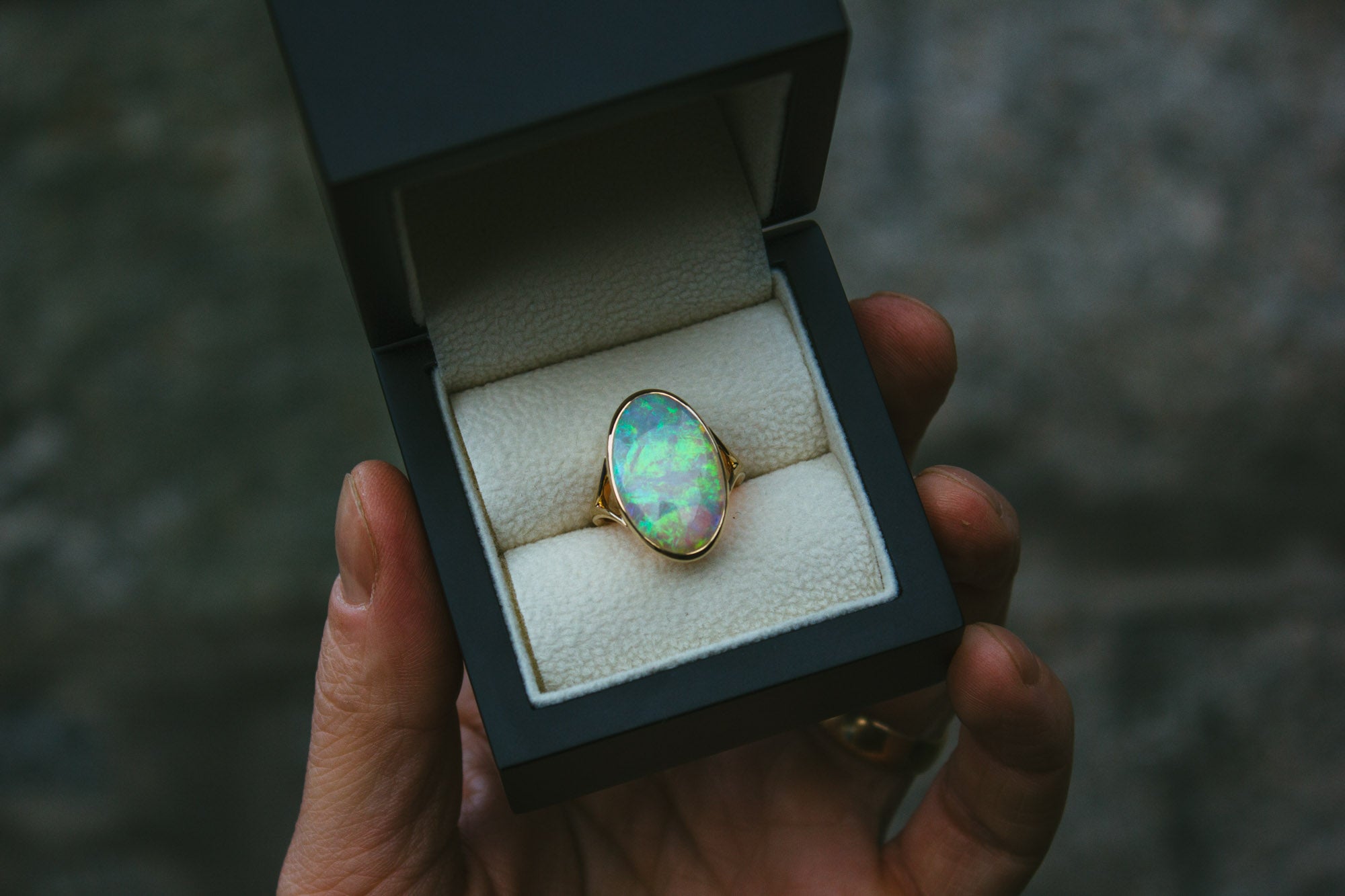 Bespoke Jewellery Commission Australian Opal Ring