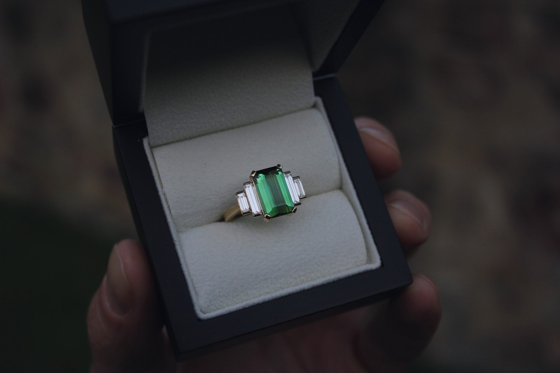 Chrome Tourmaline & Diamond Cocktail Ring