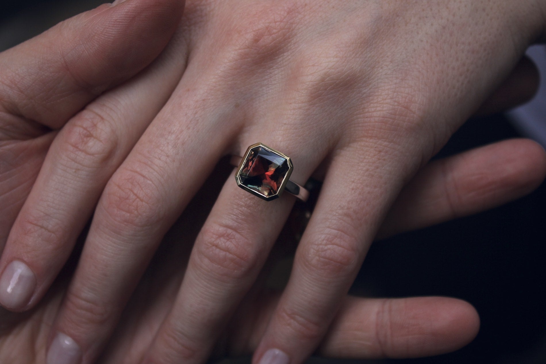 Oregon Sunstone Cocktail Ring