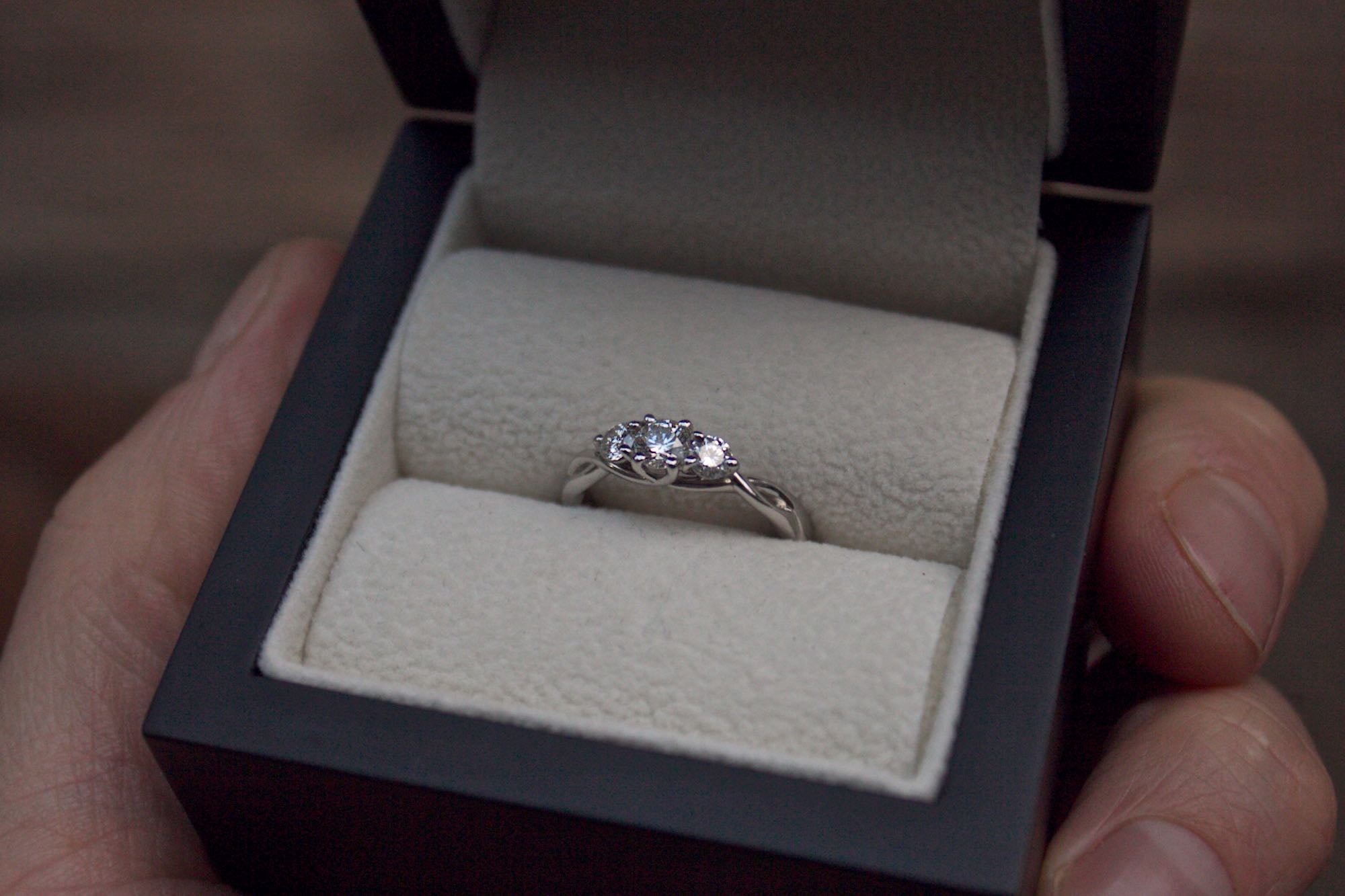 Moira Patience Fine Jewellery Bespoke Commission Twisted Diamond Engagement Ring