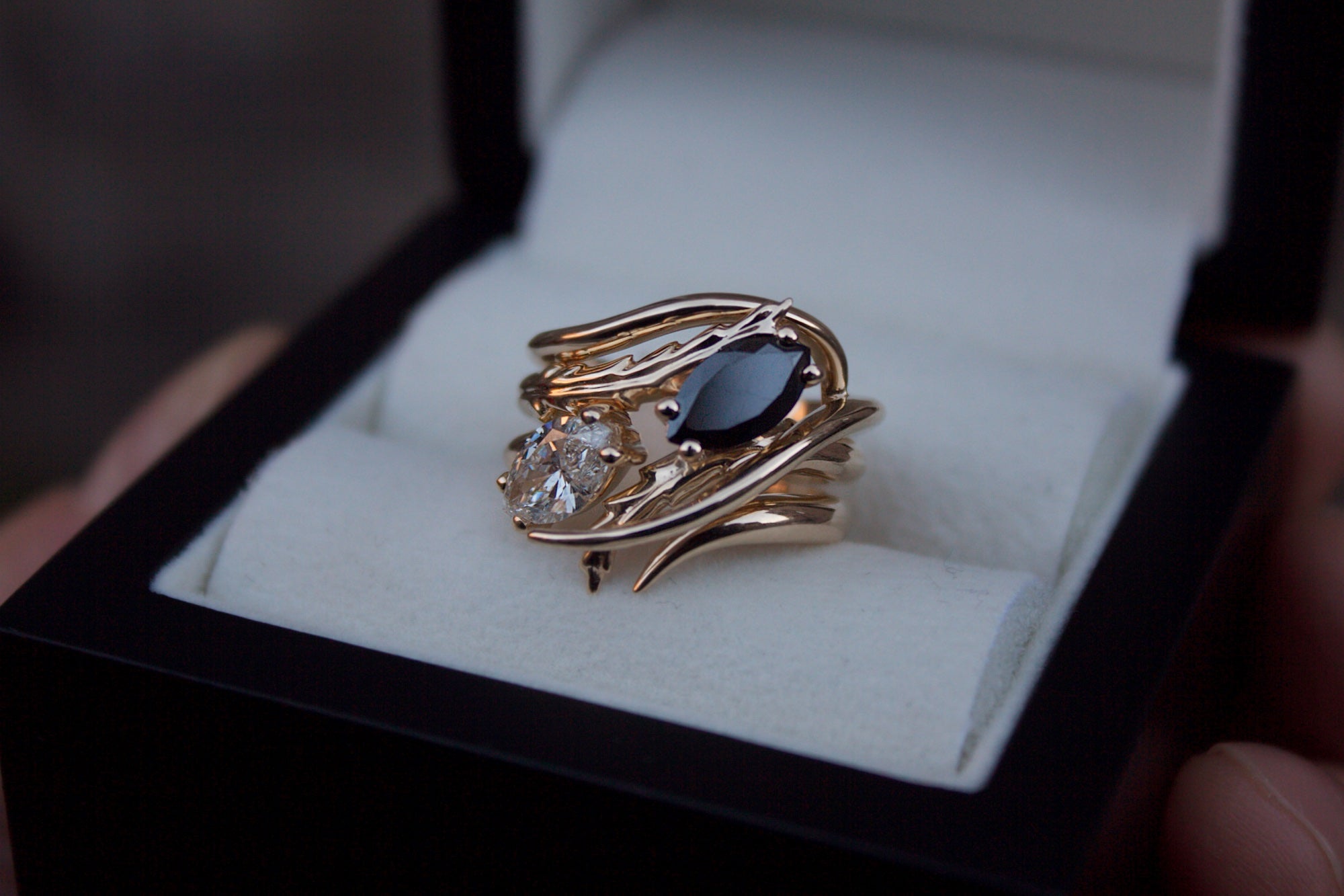 Black & White Diamond Trilogy Ring