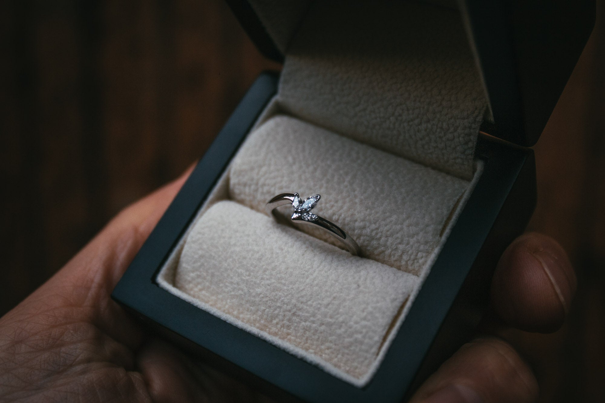 Bespoke Commission Fitted Petal Diamond Wedding Ring