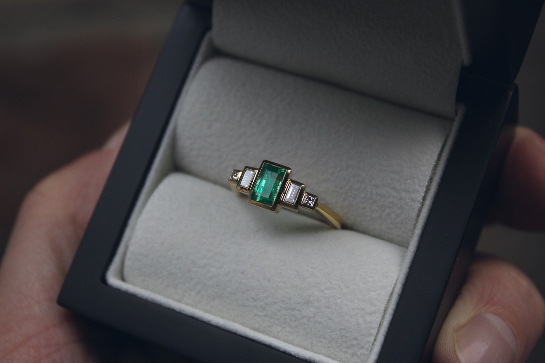 Emerald and Diamond Ring