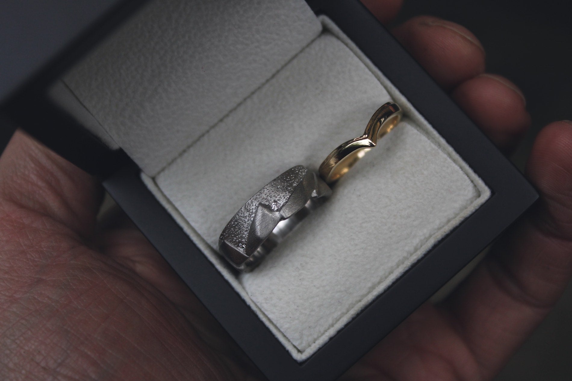 Hand-Carved Precious Wedding Rings