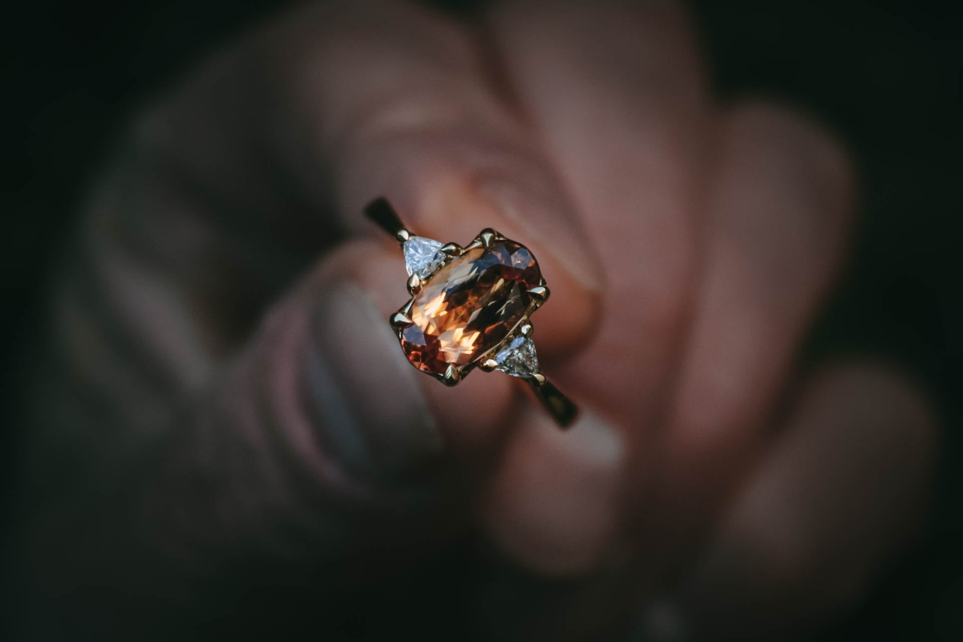 Bespoke Imperial Topaz & Diamond Engagement Ring