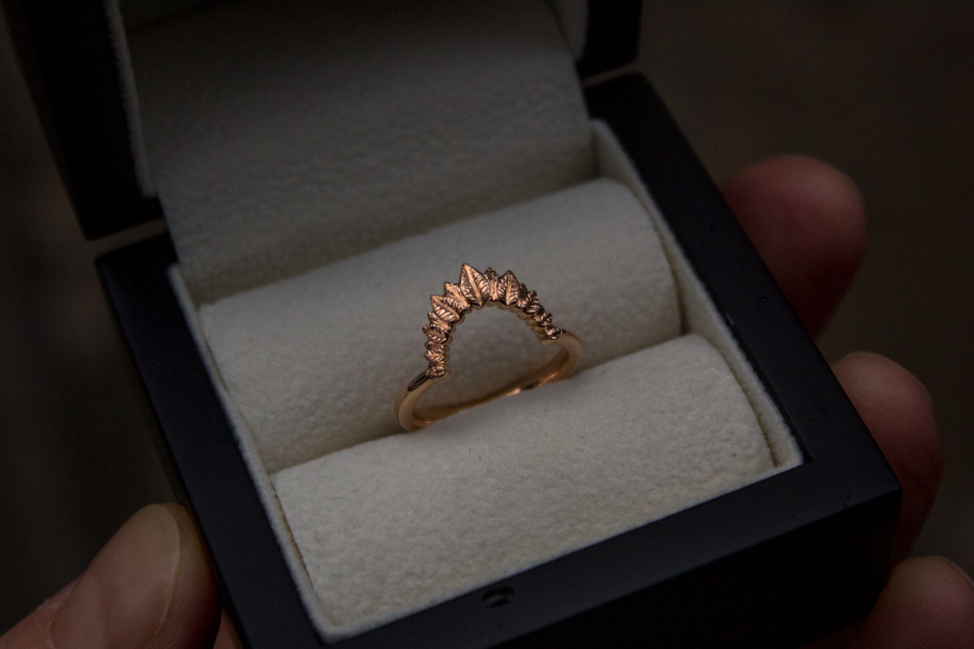 Organic Rose Gold Wedding Ring