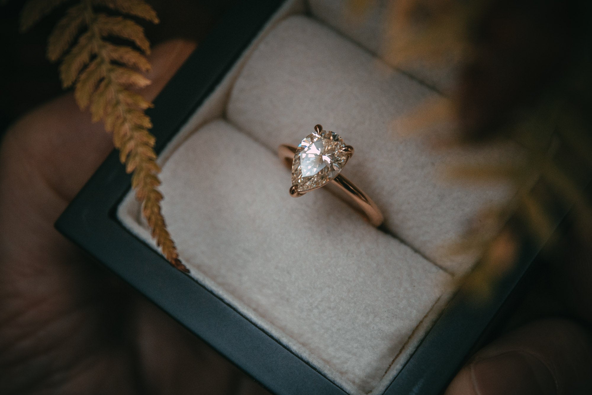 Moira Patience Fine Jewellery Bespoke Pear Diamond Engagement Ring