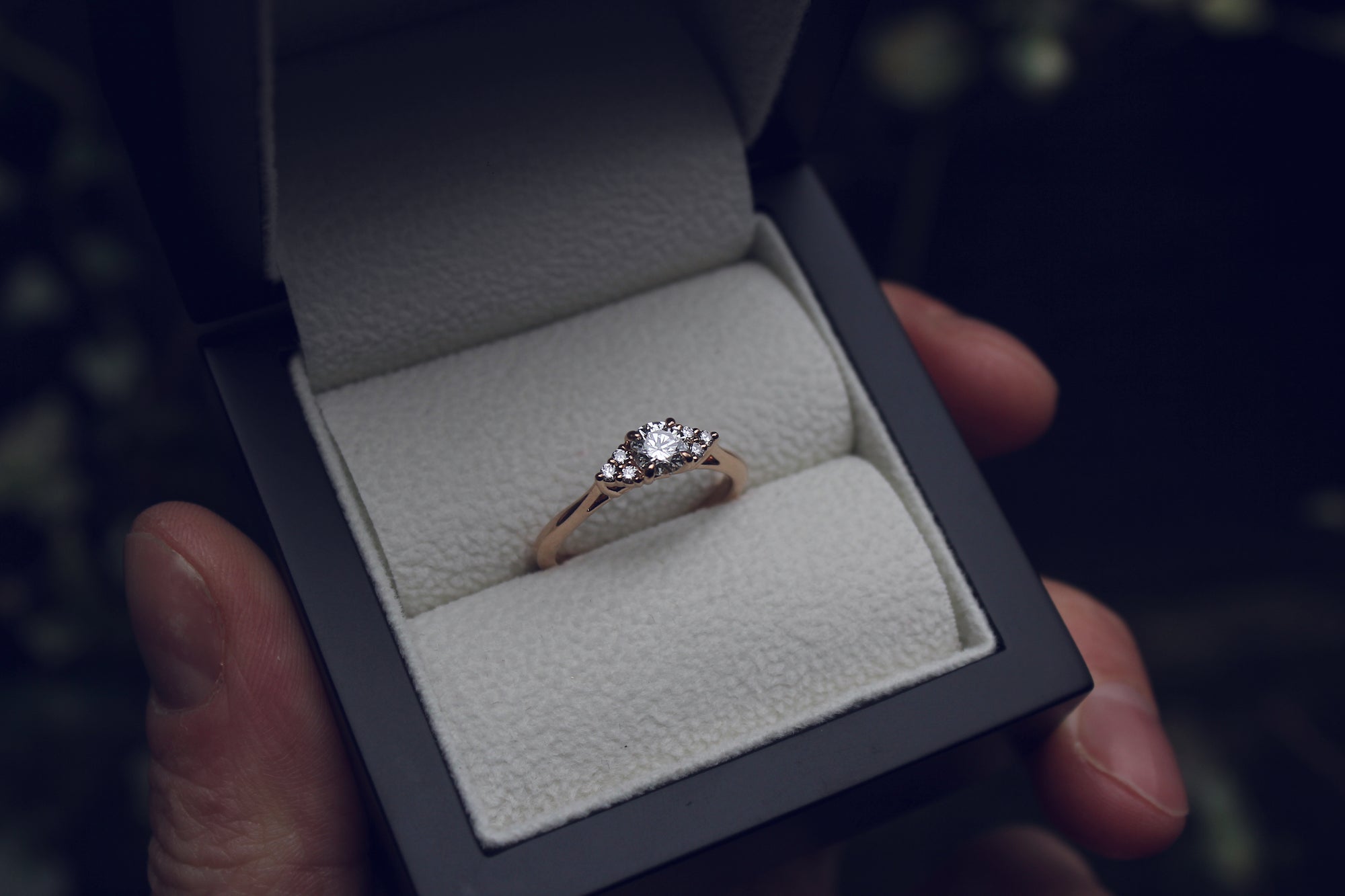 Moira Patience Fine Jewellery Bespoke Rose Gold Canadian Diamond Engagement Ring Edinburgh