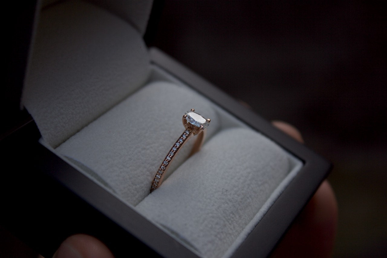 Moira Patience Fine Jewellery Bespoke Rose Gold Diamond Engagement Ring Edinburgh