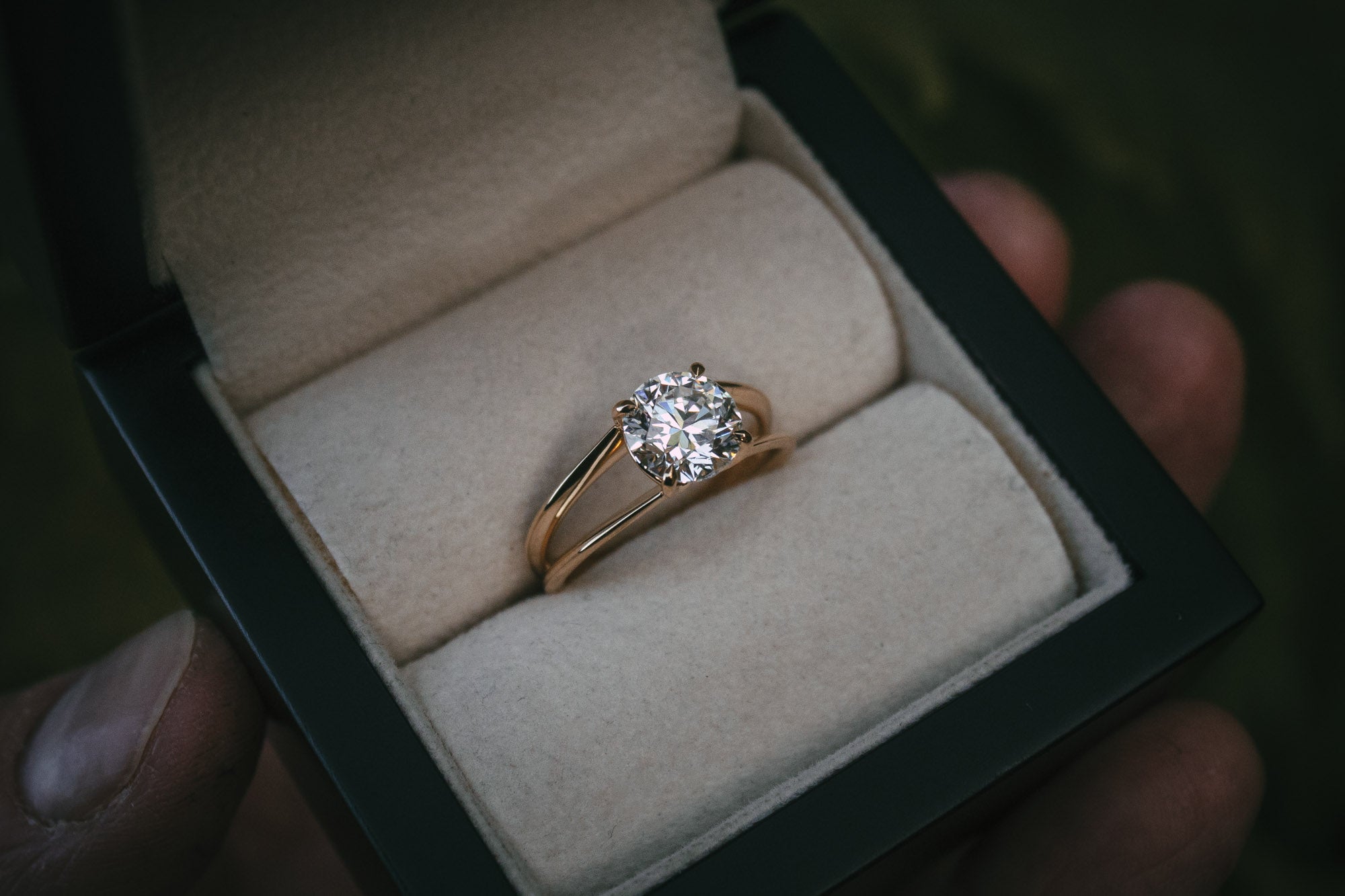 Split Shank Diamond Engagement Ring