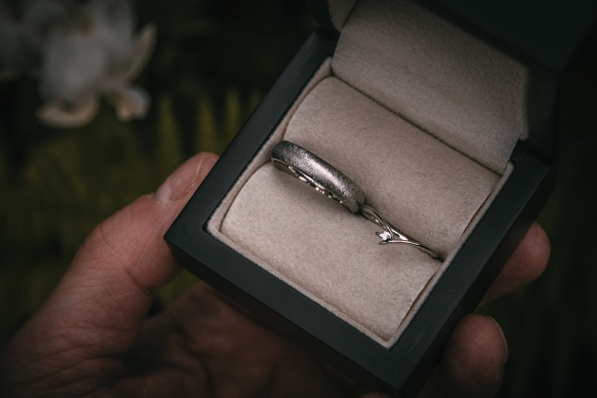 Bespoke Textured and fitted wedding rings