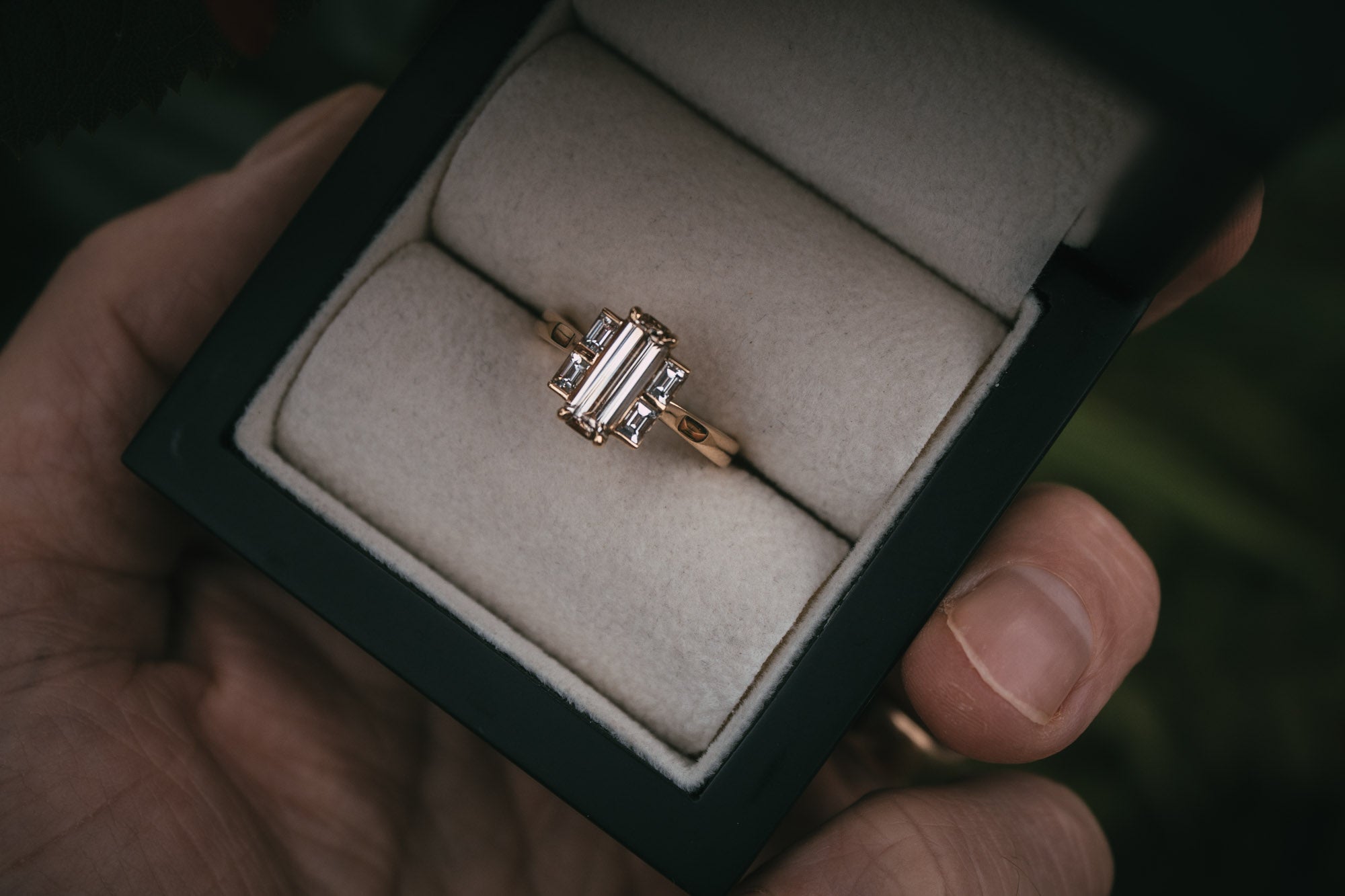 Bespoke Zircon and Diamond Engagement Ring