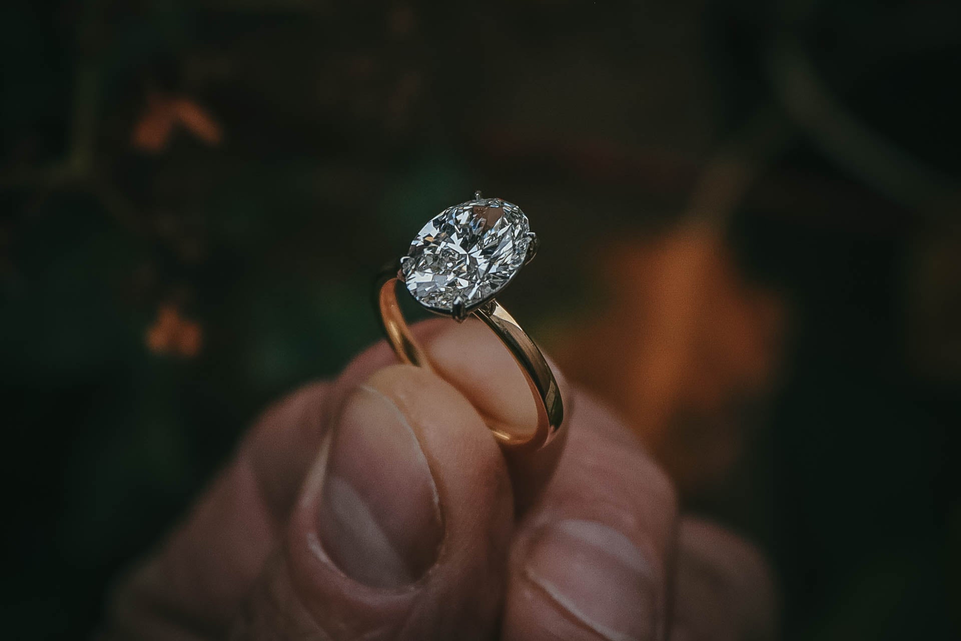 Oval Diamond Solitaire Engagement Ring