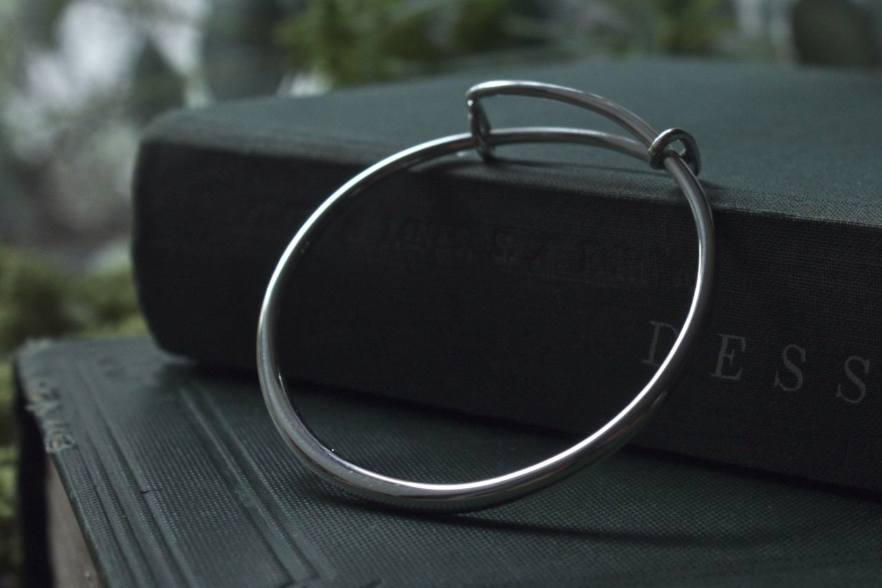 Solid Silver Christening Bangle