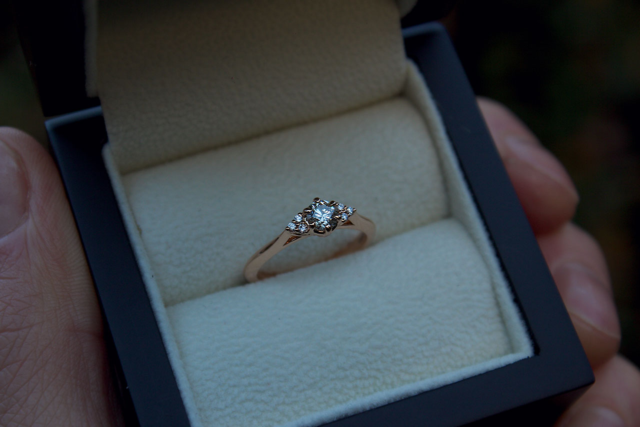 Rose Gold Diamond Engagement Ring