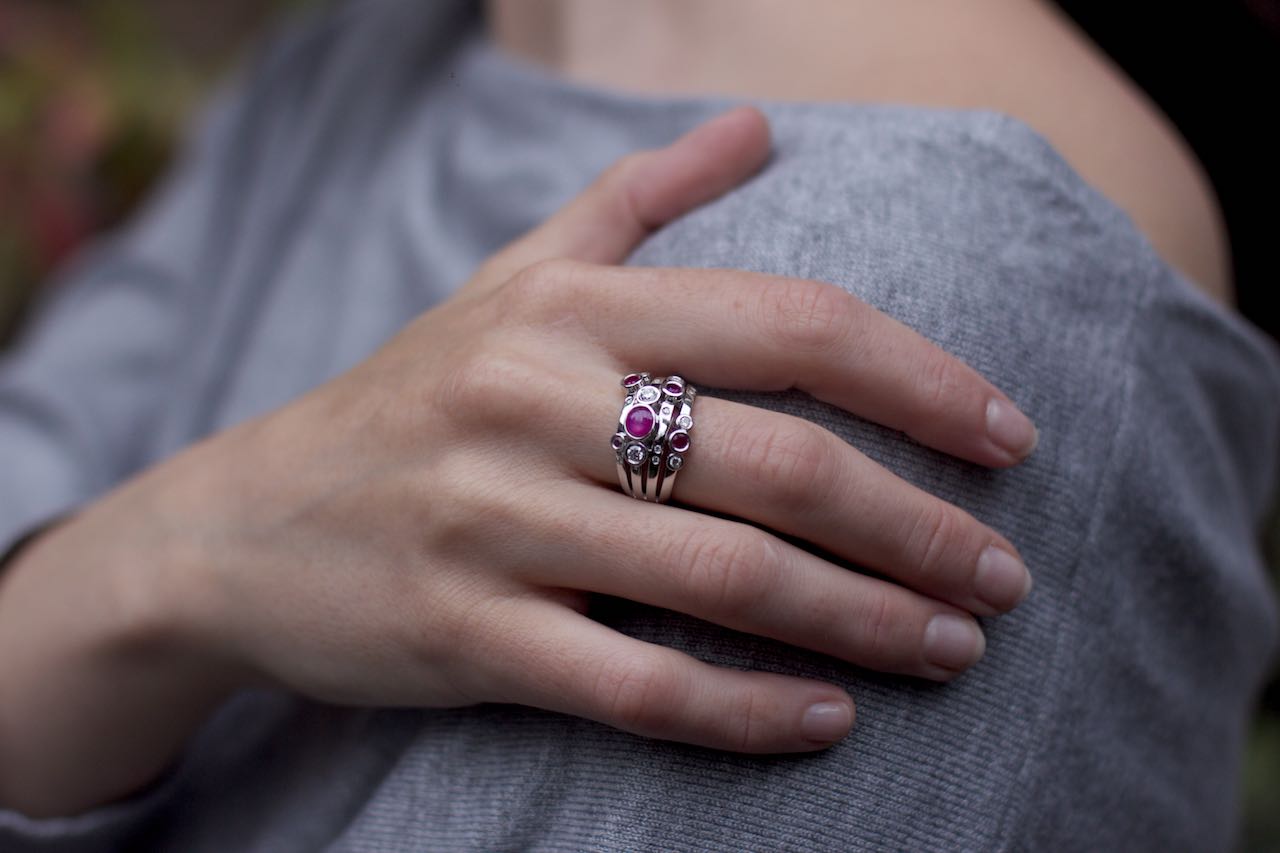Patience Jewellery Bespoke Remodelling Star Ruby Diamond Ring