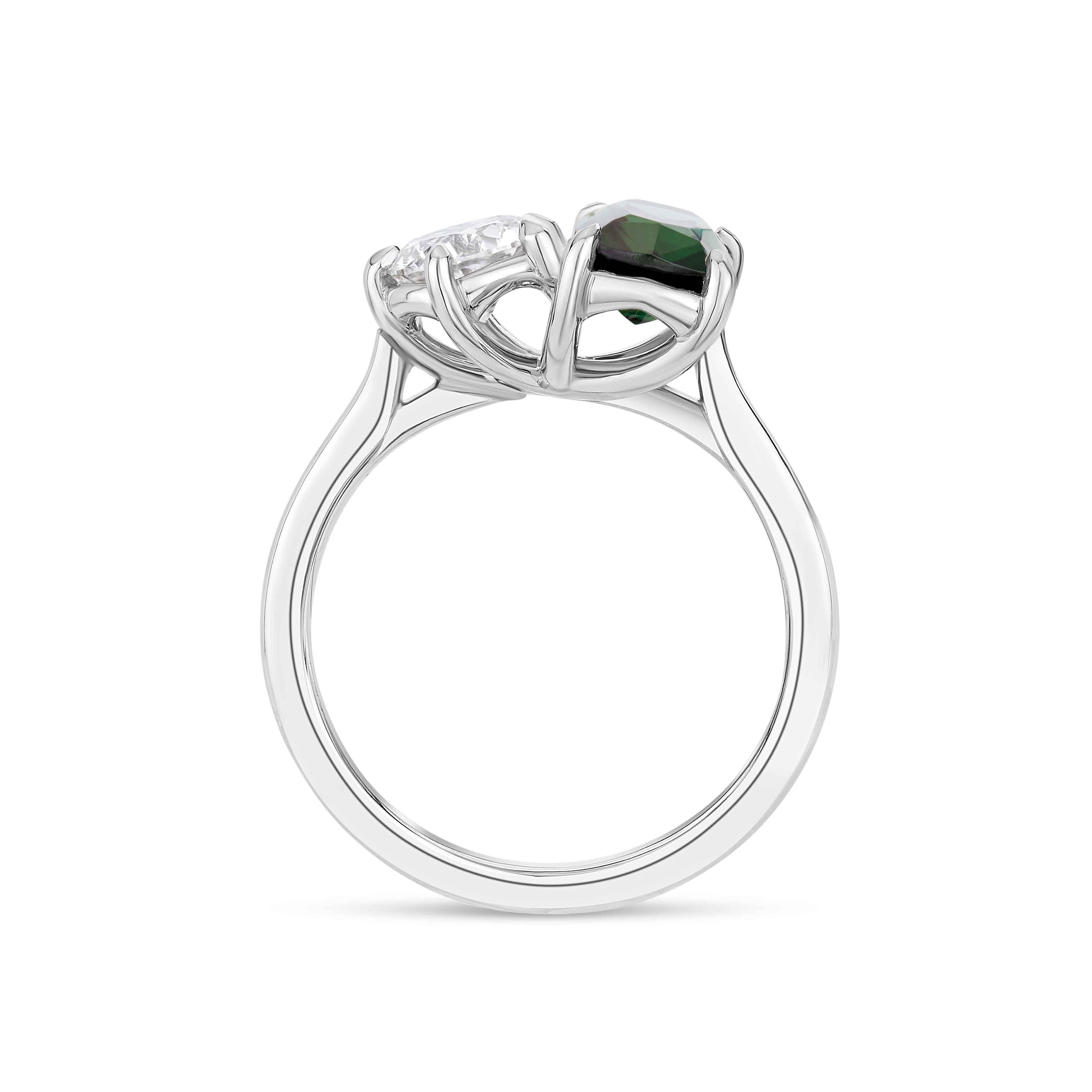 Moira Patience Fine Jewellery diamond and tourmaline toi et moi engagement ring in Edinburgh