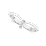 Baguette Diamond V-Shaped Band