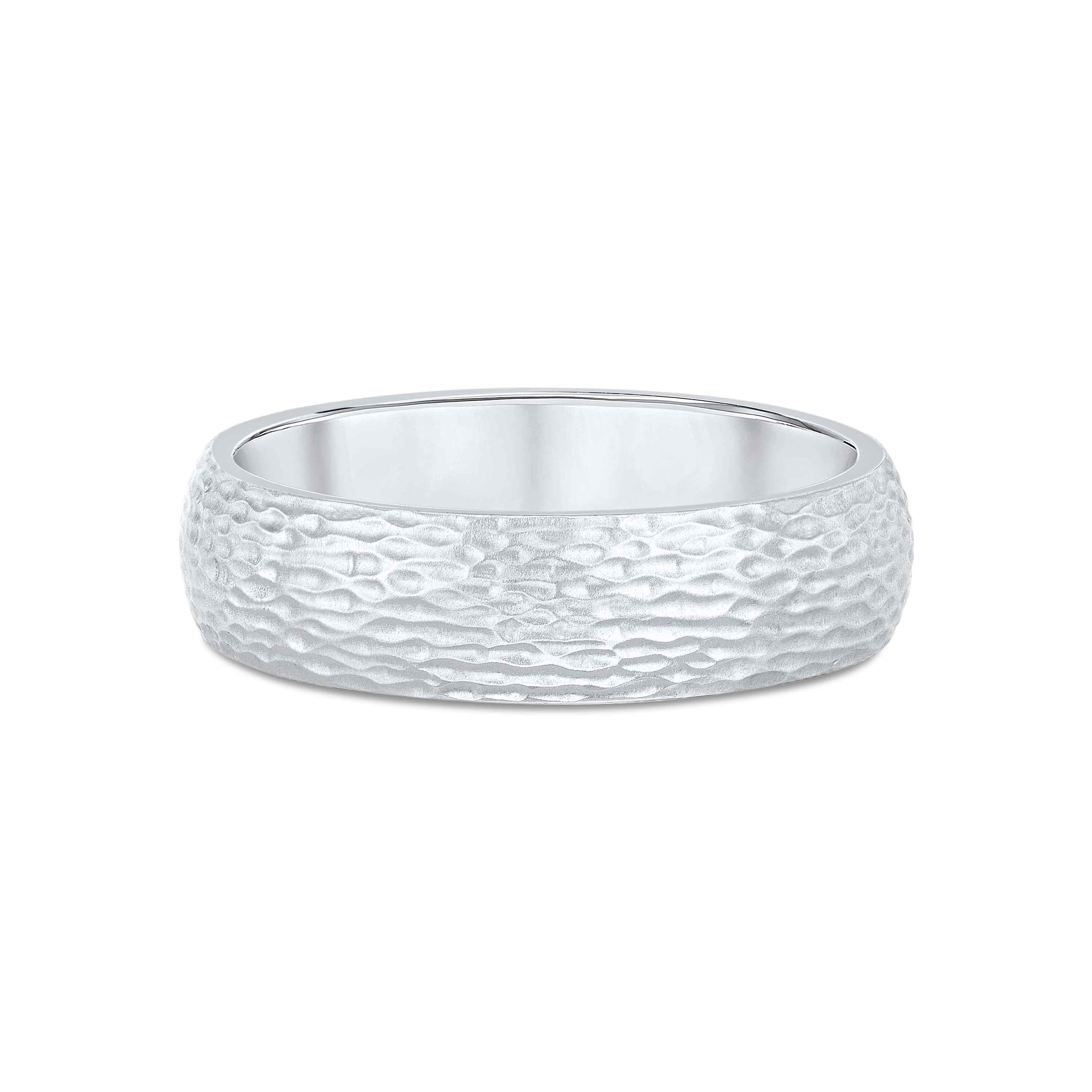 Moira Patience Fine Jewellery Signature Style Ripple Engraved Texture Wedding Band 