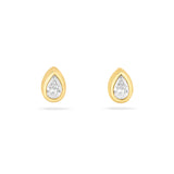3mm Pear Diamond Studs