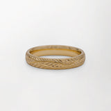 Engraved Fern Wedding Ring