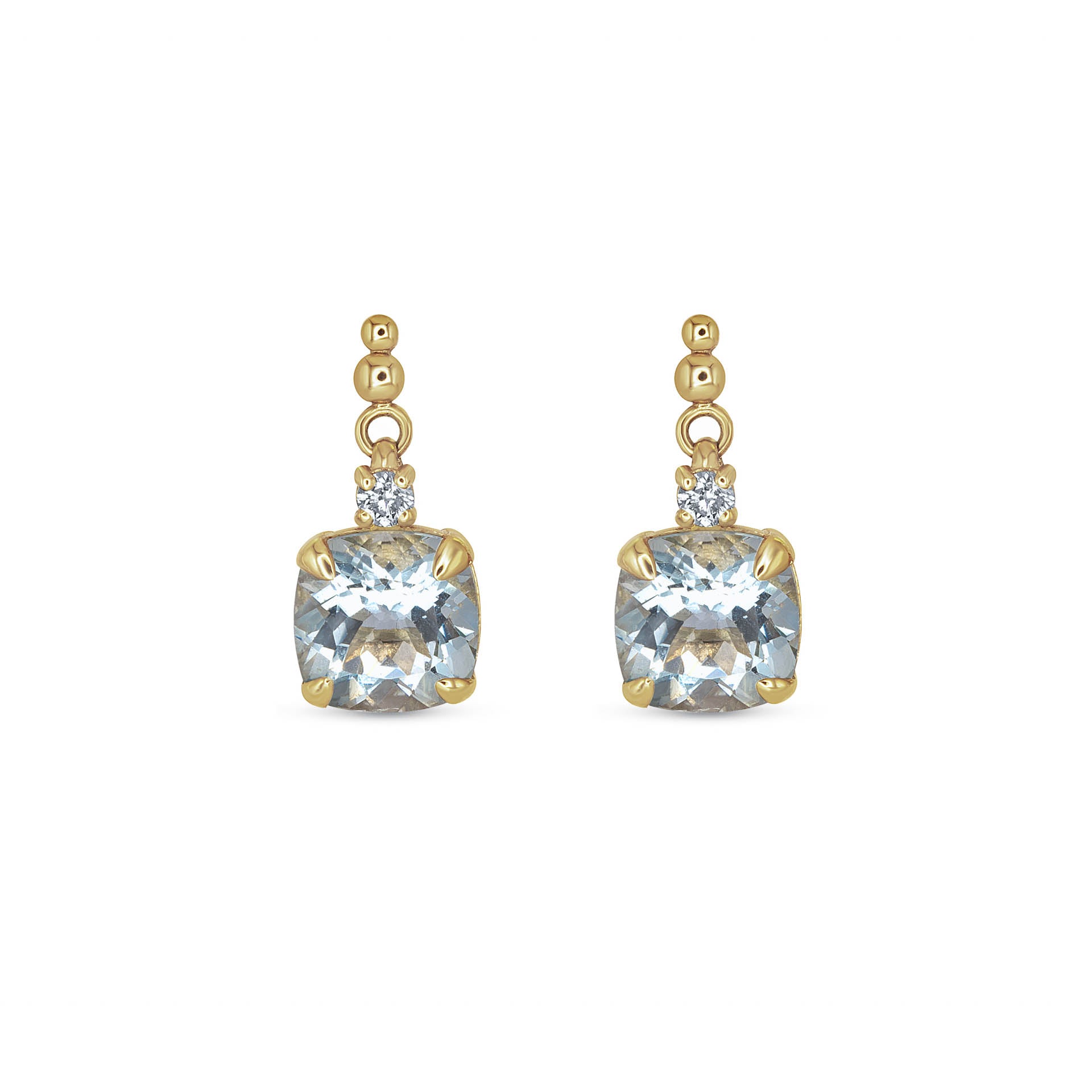 Moira Patience Fine Jewellery Aquamarine and Diamond Drop Earrings